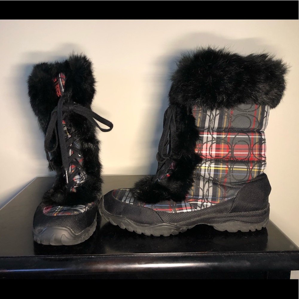 Coach Jennie Fur Trimmed Snow Boots